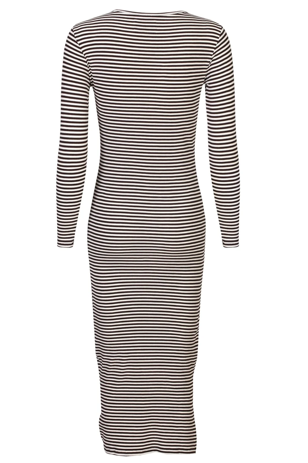 Liberte Natalia-Ls-Dress d brown creme small stripe