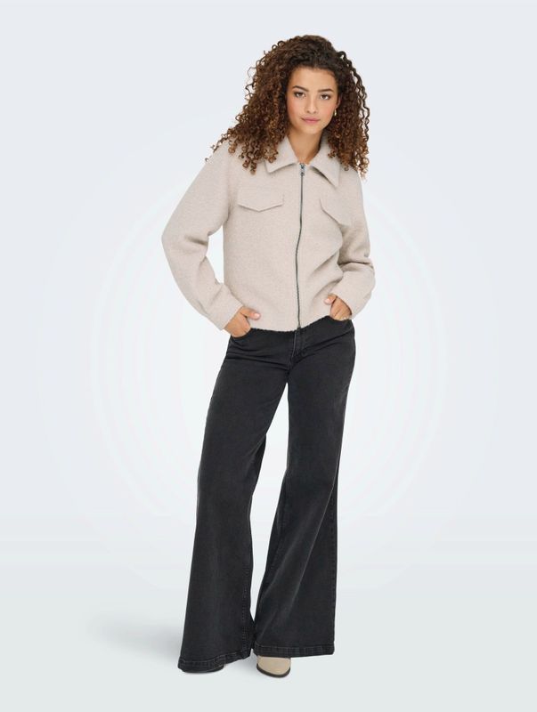 Only - Onlmalo Boucle Jacket - Damesjas - Pumice Stone/Melange