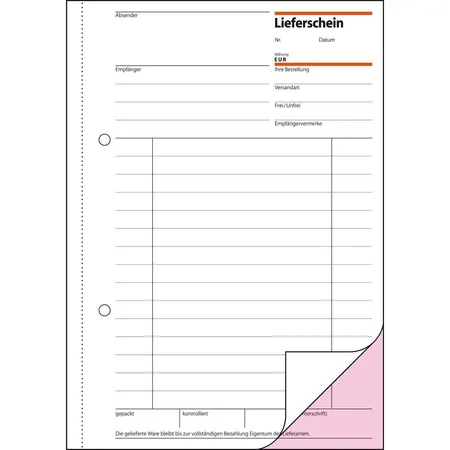 Sigel Lieferscheine LI525 A5, mit Blaupapier, 2x 50 Blatt