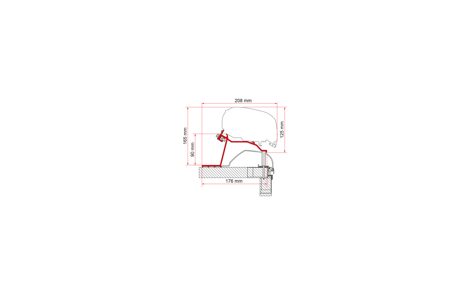 Fiamma Kit Hobby Caravan ab 2014 Markisenadapter für Fiamma F80/F65