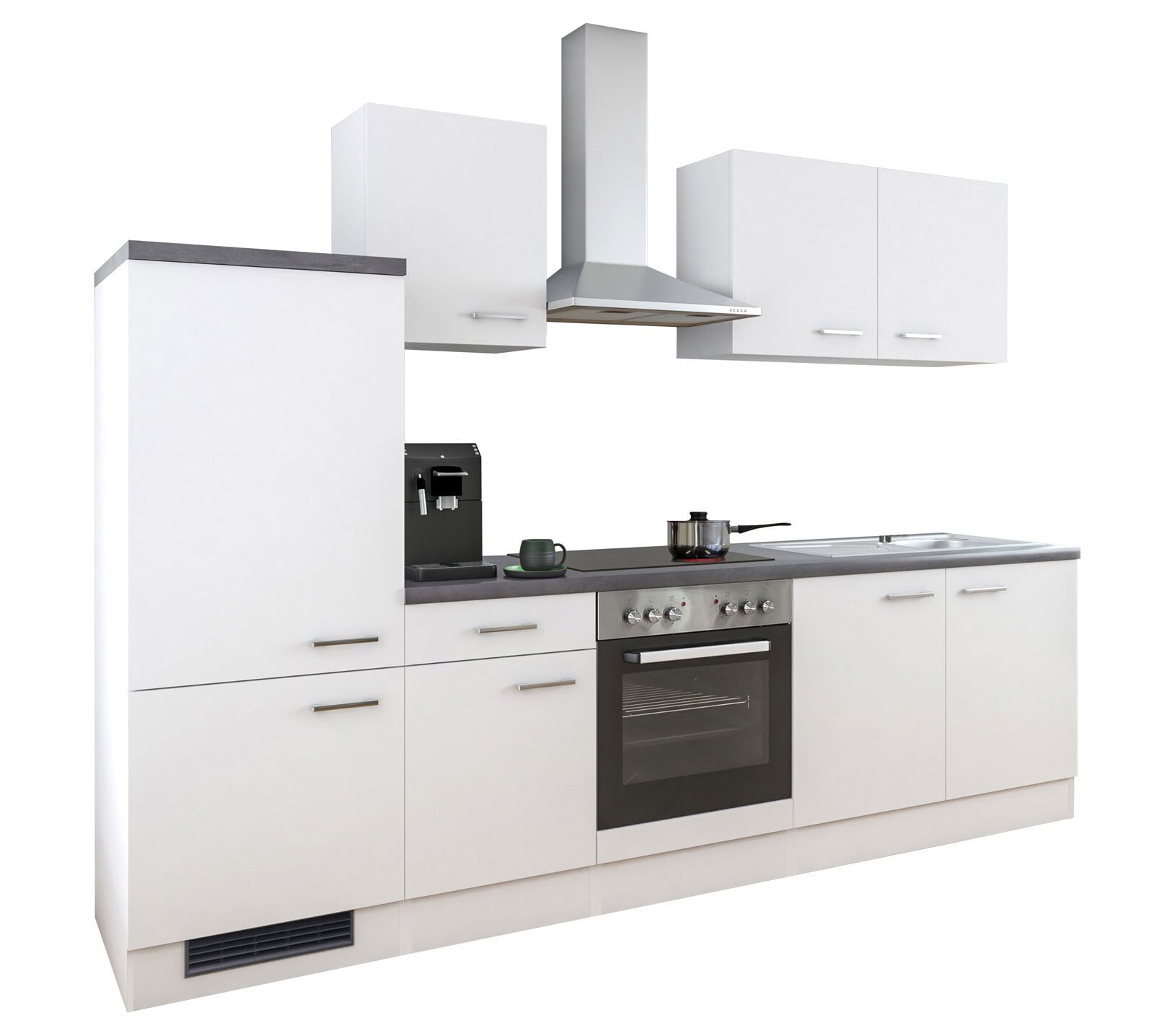 Küchenblock Neo Weiß/Beton 270cm