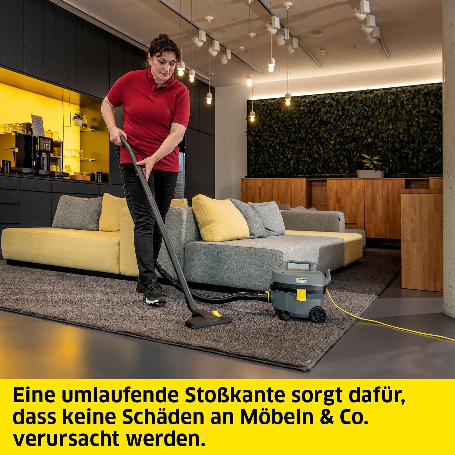 Kärcher Sauger T 7/1 Classic, Sauger für Textil- und Hartböden, Behälter: 7 l, Leistung: 850 W, Schalldruckpegel: 62 db(A), Gewicht: 3,5 kg, Kabel: 7,5 m, Permanent-Filterkorb