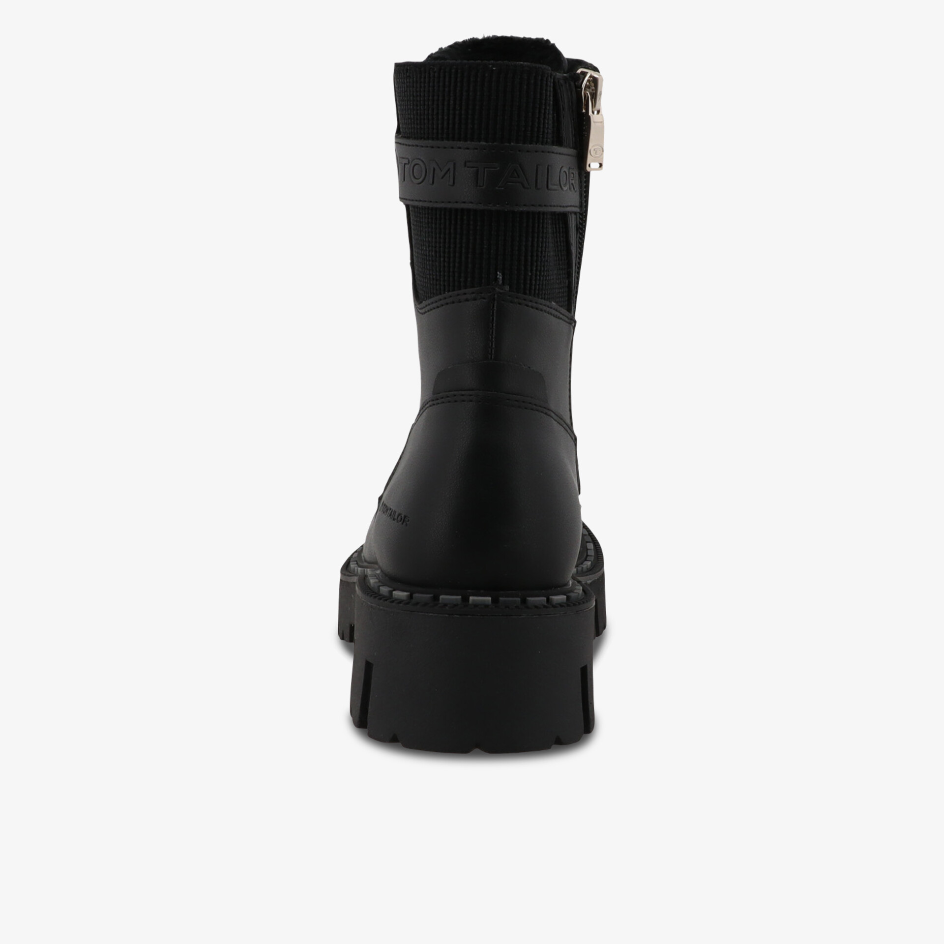 TOM TAILOR Damen Schnürstiefeletten schwarz