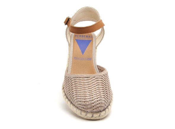 Verbenas nu pieds talons femme malena tresse beige