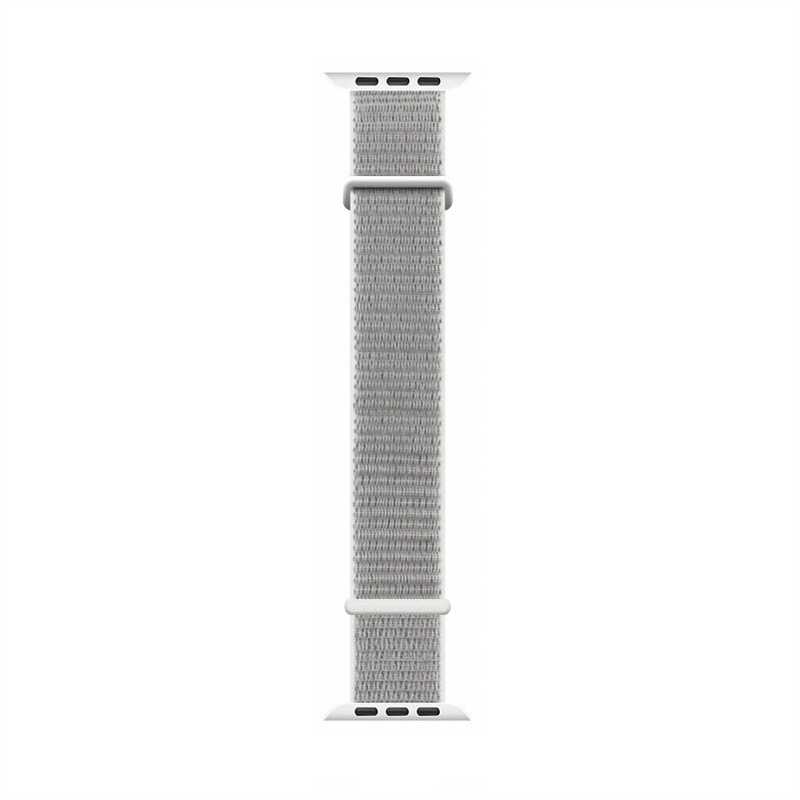 Apple Watch (49/46/45/44 mm) Nylon Ersatz Armband mit Klettverschluss (Gelenkumfang: 185-239mm) - Grau / Weiss