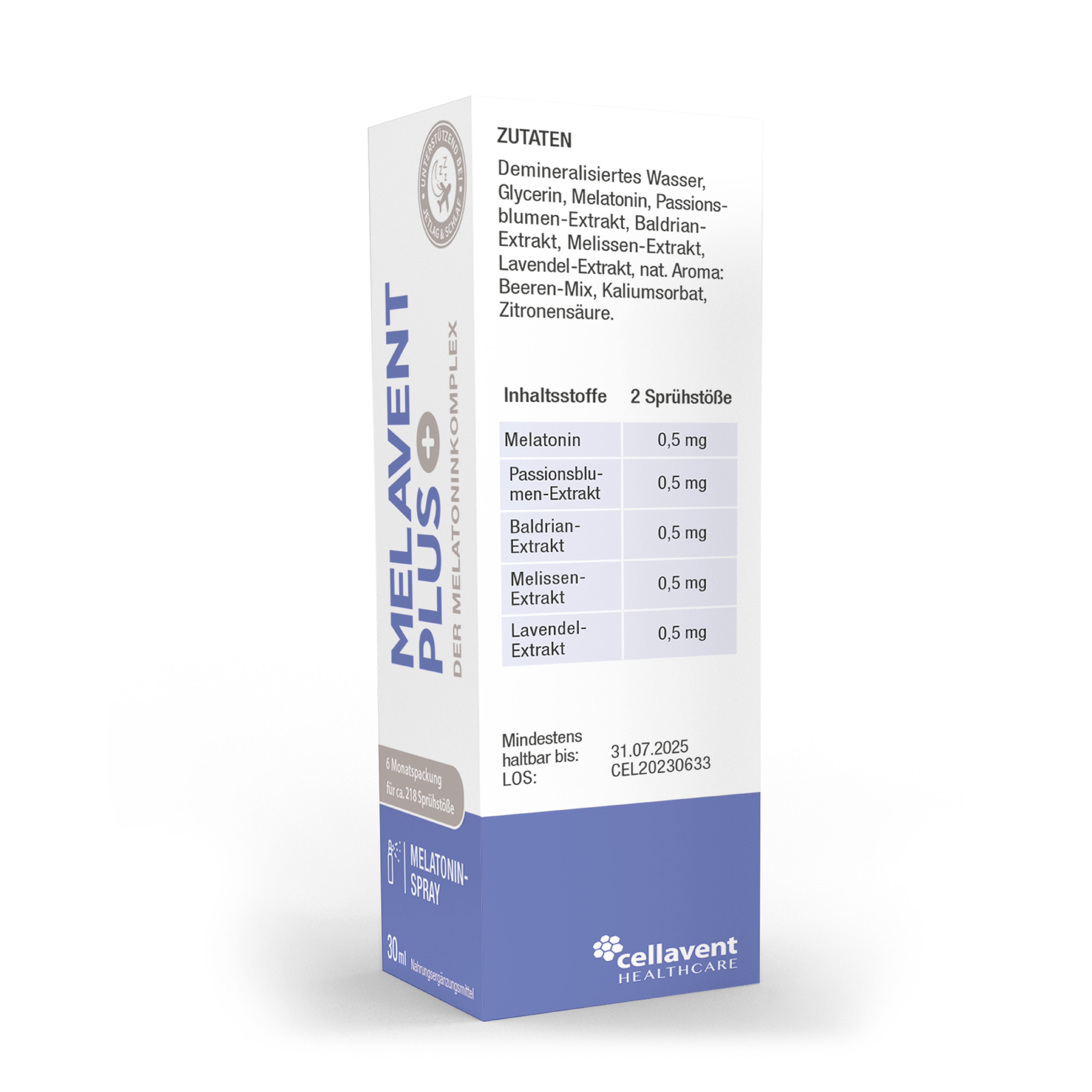 Melavent PLUS - Melatonin Einschlaf-Spray