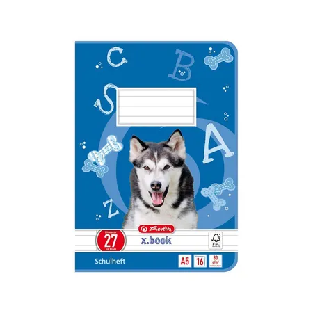Herlitz Schulhefte mit 16 Blatt, DIN A5, Lineatur 27, 10 Stück
