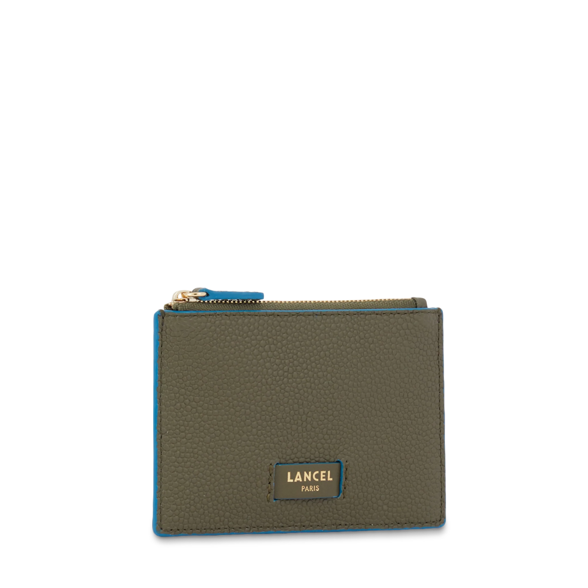 Porte-cartes zippé L Ninon de Lancel-Kaki fonce