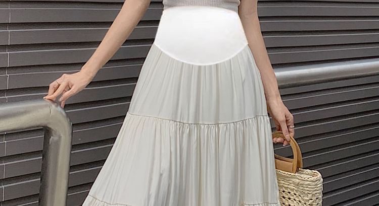 Levsayte - Maternity High Rise Plain Maxi A-Line Rok