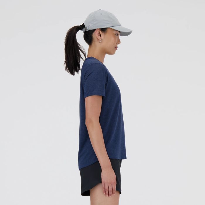 New Balance Dame T-shirts Athletics Short Sleeve Blå