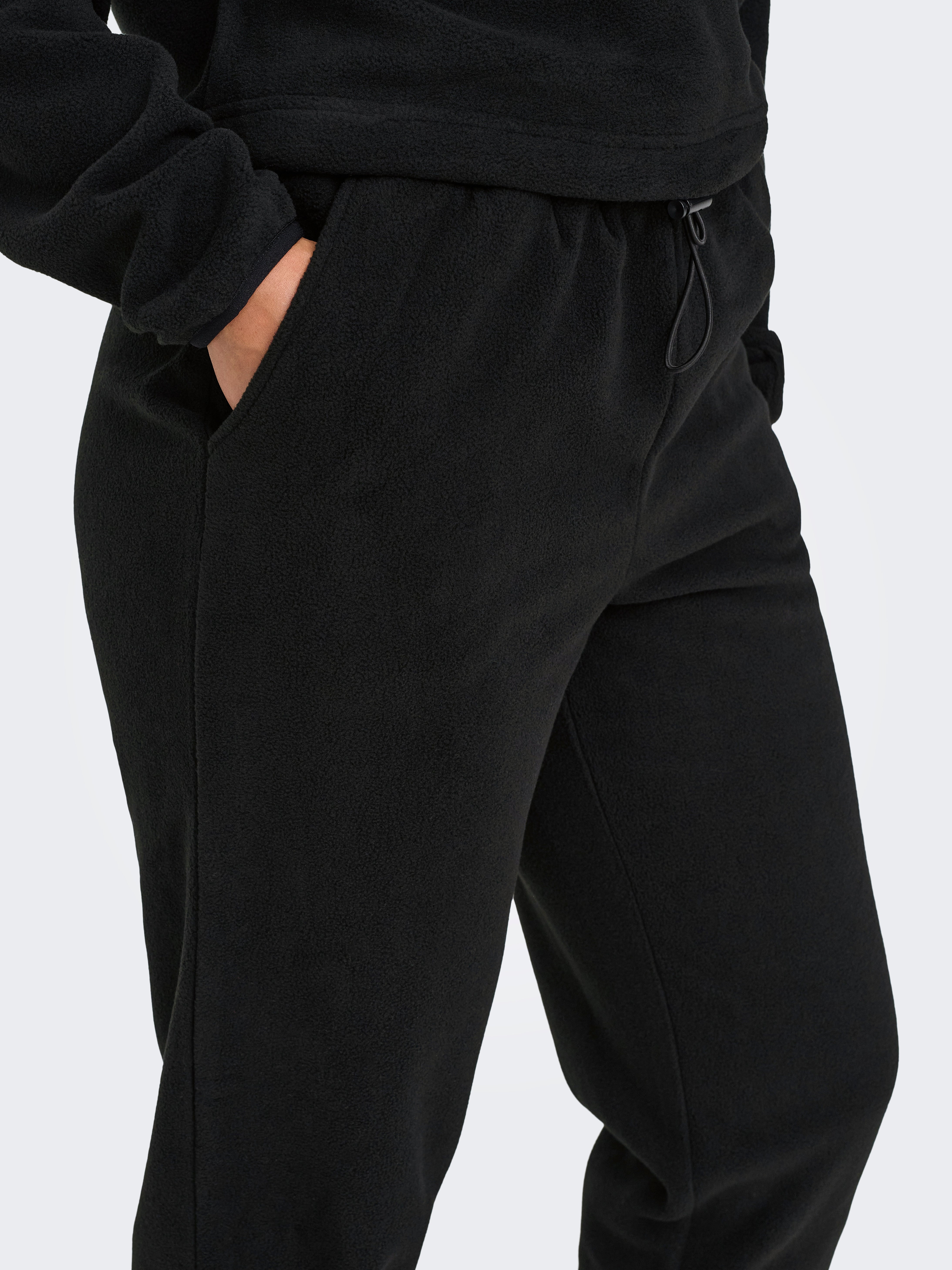 ONPFLEE fleece Hohe Taille Normal geschnitten Jogginghose Black