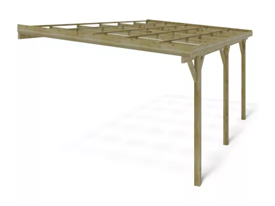 Carport, abri de voiture 3x5,24 m - 15 m2 - adossé  - CAR7-2 - ALTANKA