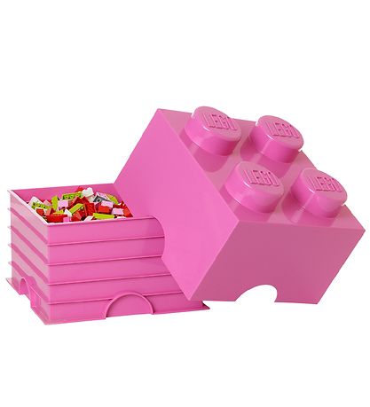 LEGO® Storage Aufbewahrungsbox - 4 Knäufe - 25x25x18 - Pink