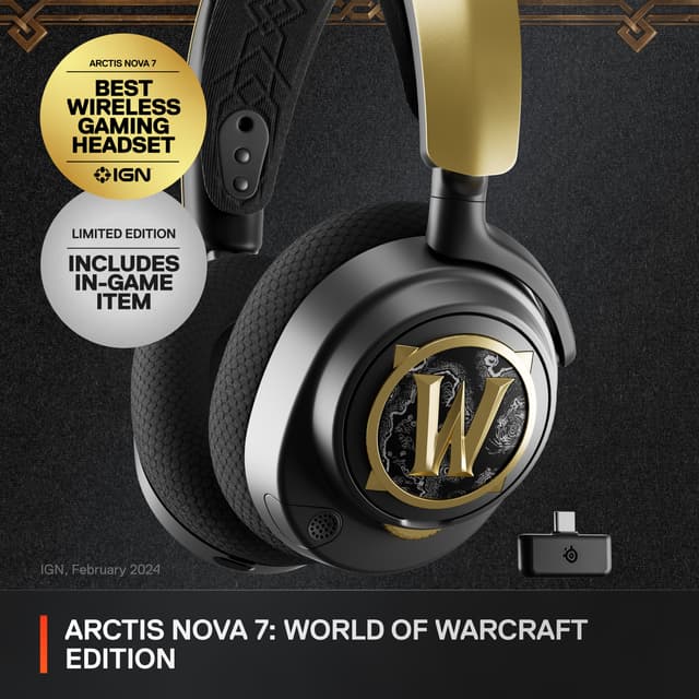 SteelSeries Arctis Nova 7 trådløst gaming-headset (WOW Ltd. Edition)