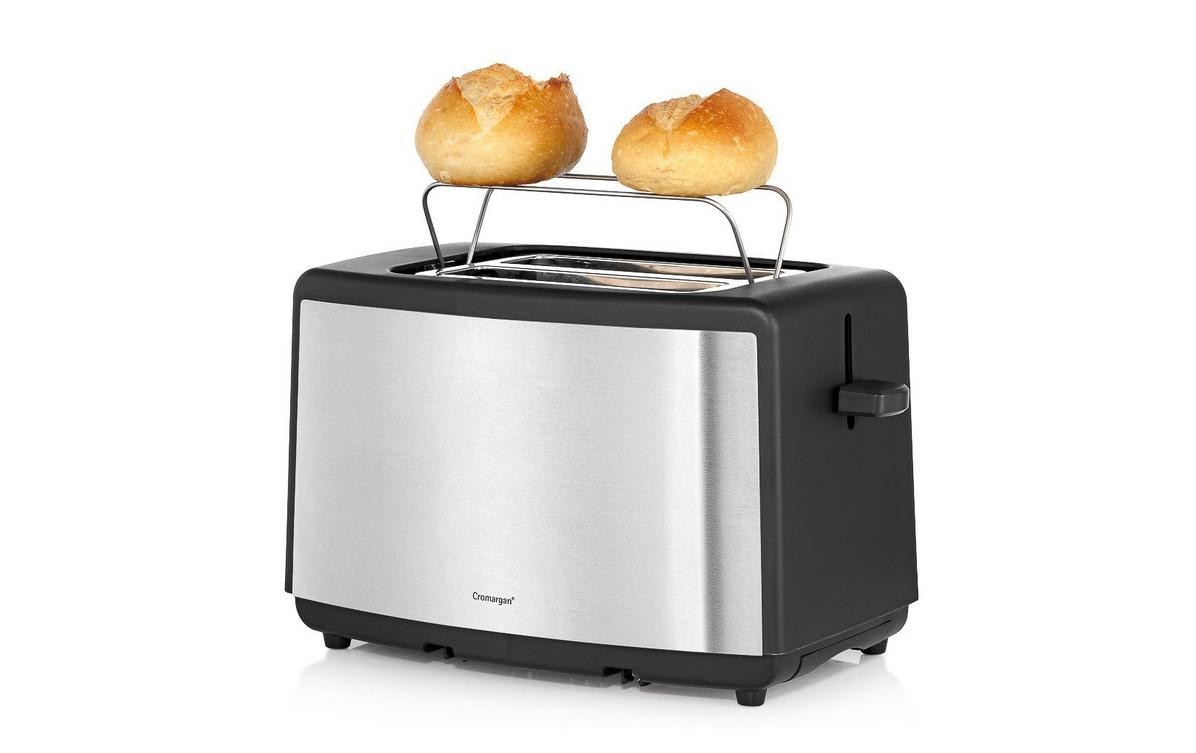 Toaster BUENO Edition Silber/SchwarzKlassischer Toaster, Silber/Schwarz