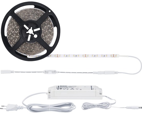 SimpLED Kant-en-klare stripset, dimbaar, 5 m, 50W, 5500 lm, 3000 K, 360 LED's met snoerdimmer, gecoat, 24 V