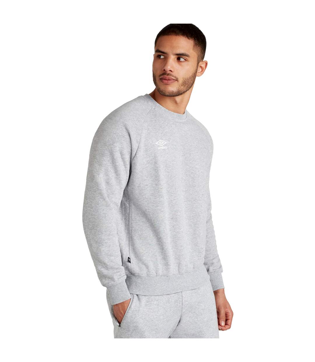 Umbro - Sweat CLUB LEISURE - Homme (Gris chiné / Blanc) - UTUO132