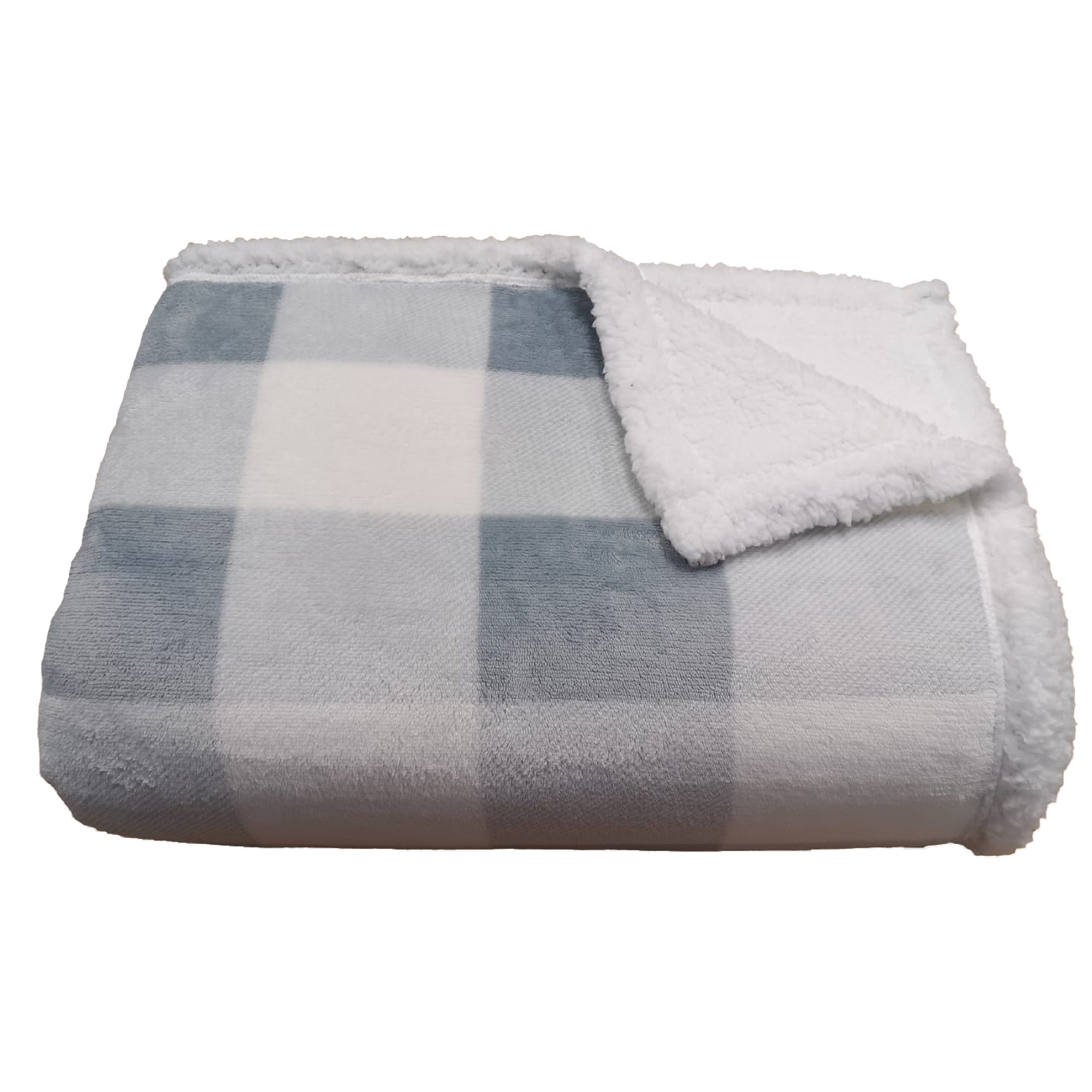 Kuscheldecke - silber - Lammfelloptik - 140x200 cm