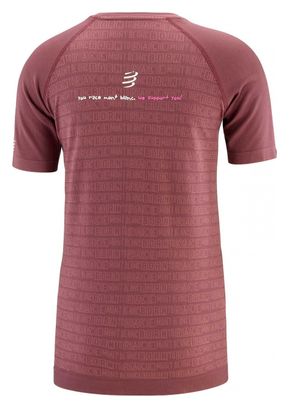Maillot Manches Courtes Femme Compressport Mont-Blanc Rouge