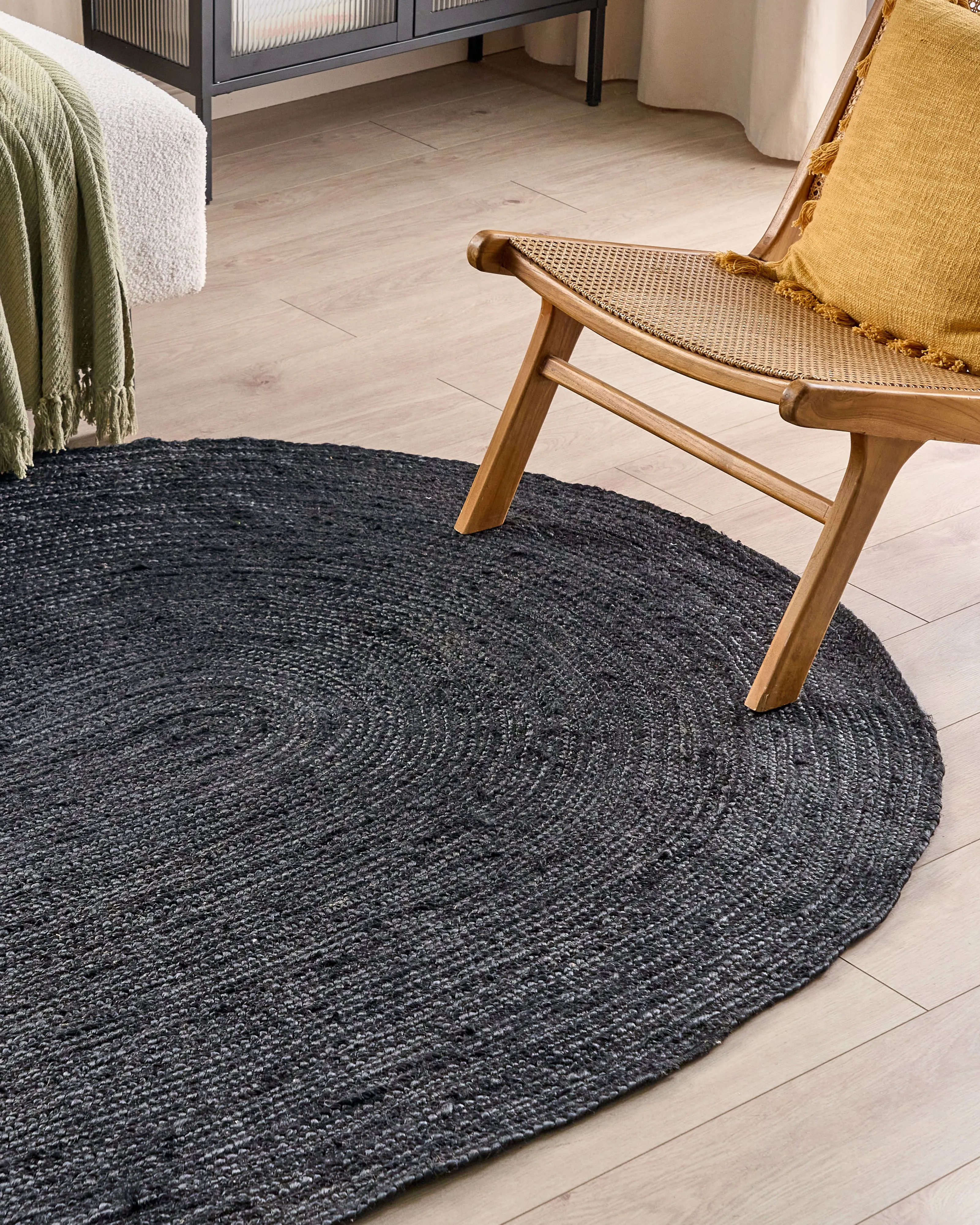 Vloerkleed DEMIRCI Zwart 160 x 230 cm Jute