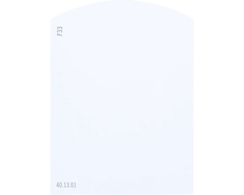 Kleurstaalkaart, kleurenkaart F33 Off-White, blauwe kleurenwereld, 9,5 x 7 cm
