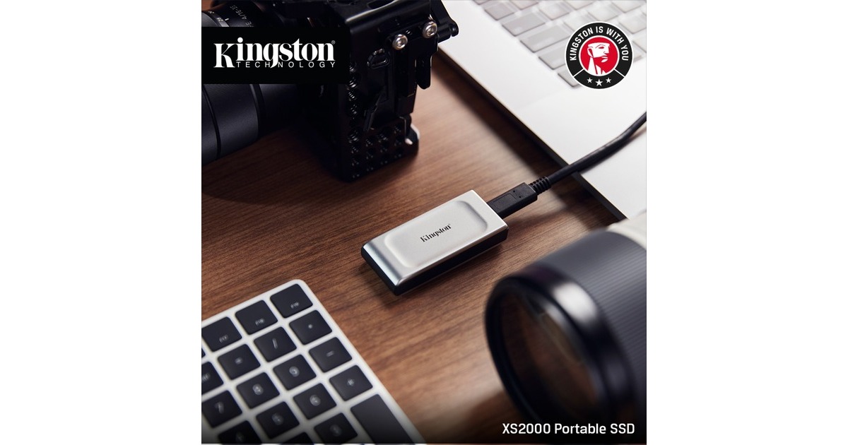 KingstonXS2000 Portable 2 TB externe SSD  (Zilver/zwart, SXS2000/2000G, USB-C 3.2 (20 Gbit/s))
