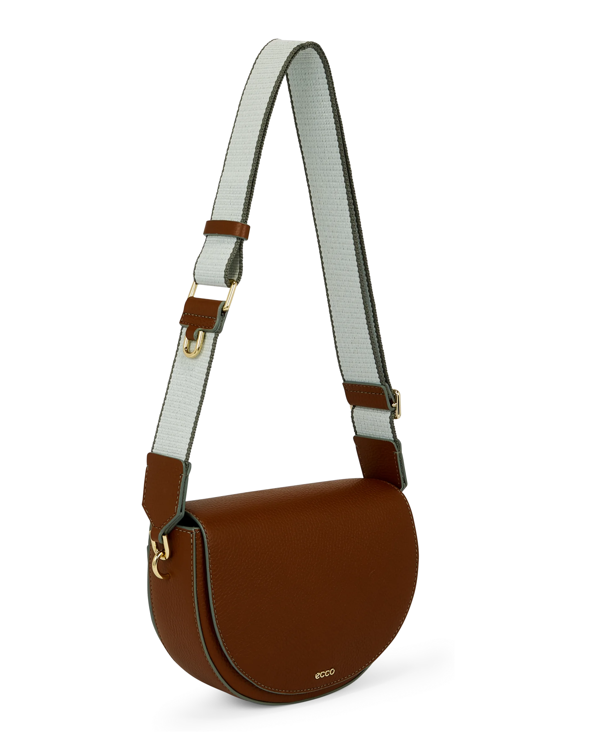 ECCO Saddle Bag Satteltasche aus Leder Braun 16X22X9 cm