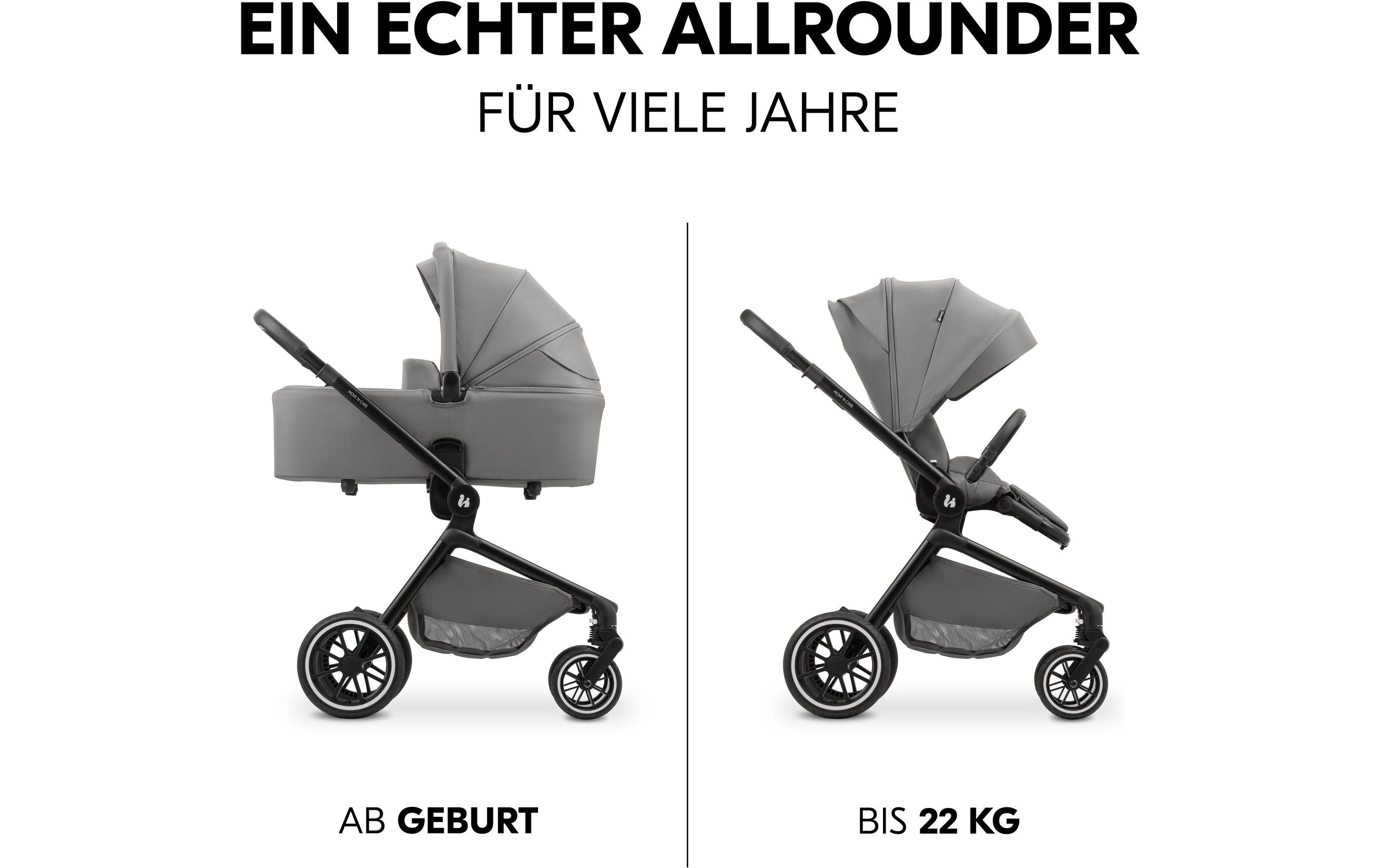 Kinderwagen Move N Care Set Dark Grey<br>Multifunktionales Kinderwagen-Set