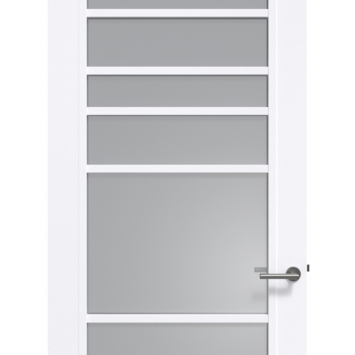 Arne & Bodil binnendeur ABD518 rook glas - extra wit afgelakt - glaslat extra wit