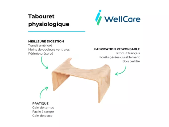 Pack WC suspendu sans bride JACOB DELAFON Struktura+ bâti-support + plaque blanc + tabouret bois