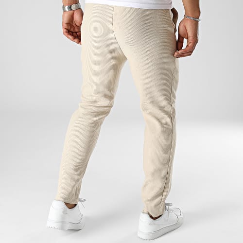 Pantalon Jogging Texturé Beige