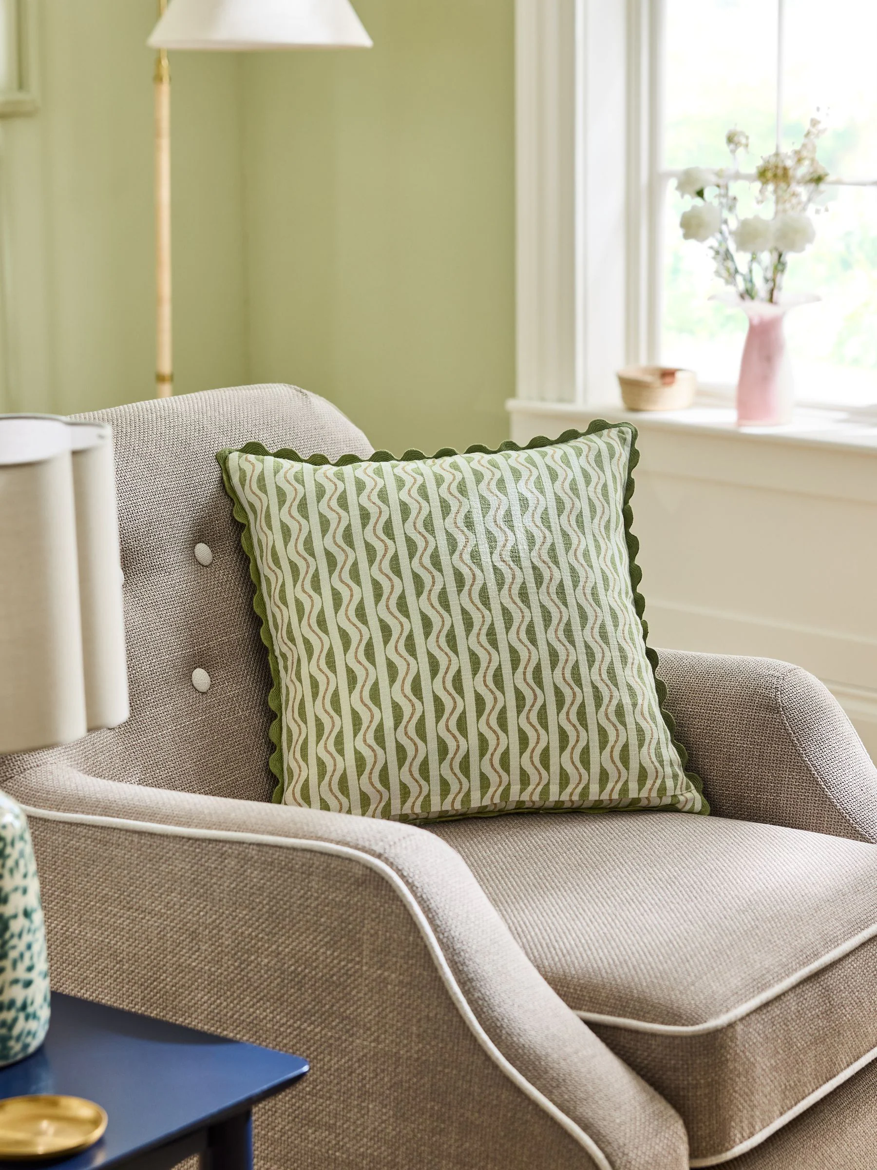 Nina Campbell Embroidered Cushion