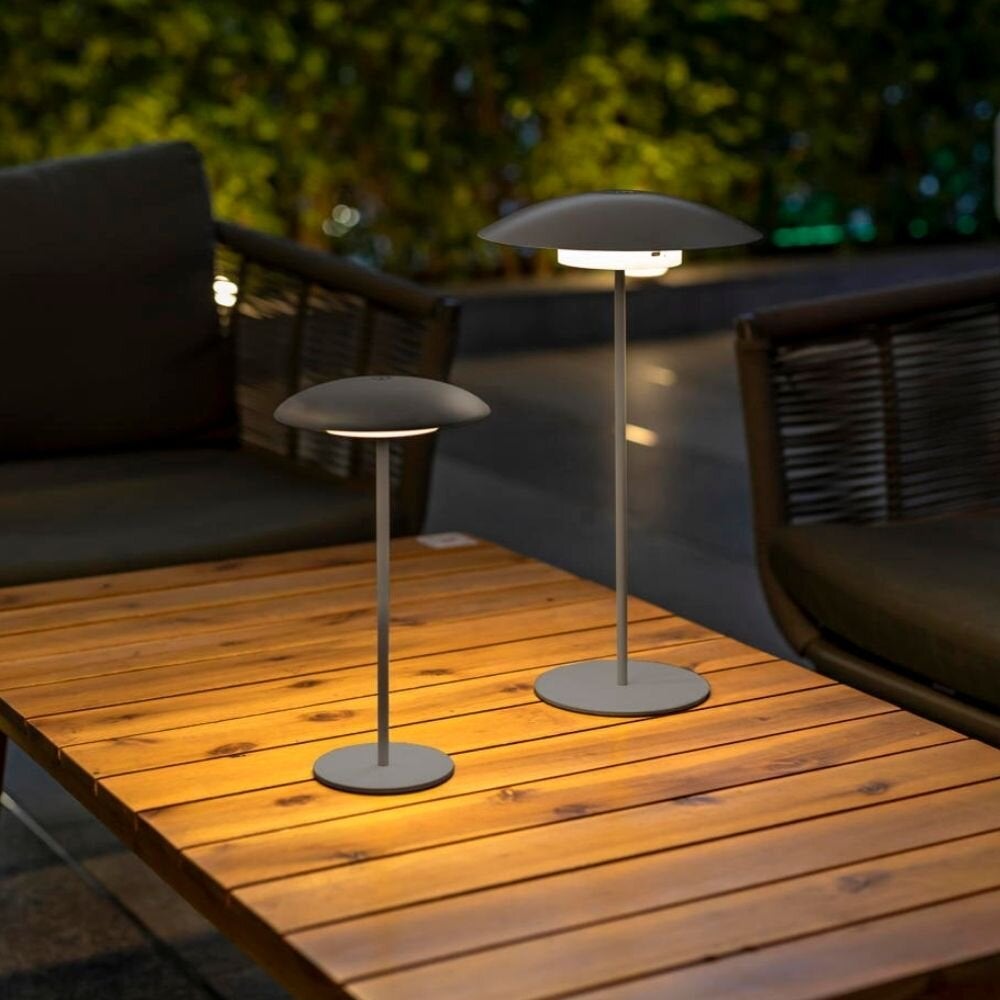 LED batterij tafellamp Sardinia 30 in antraciet 3,5W 400lm IP44