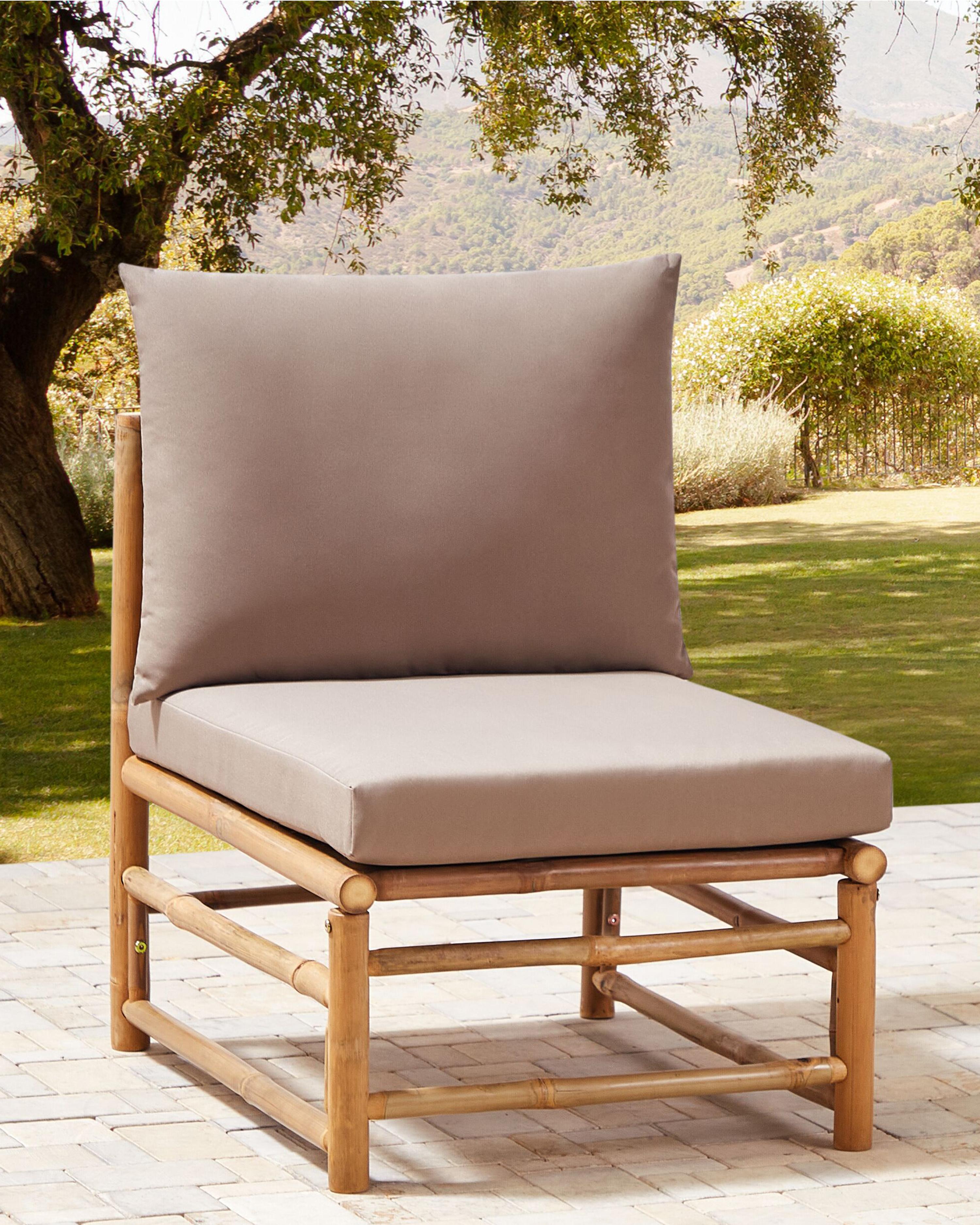 Tuin 1-persoons zitmodule CERRETO Bamboehout Taupe