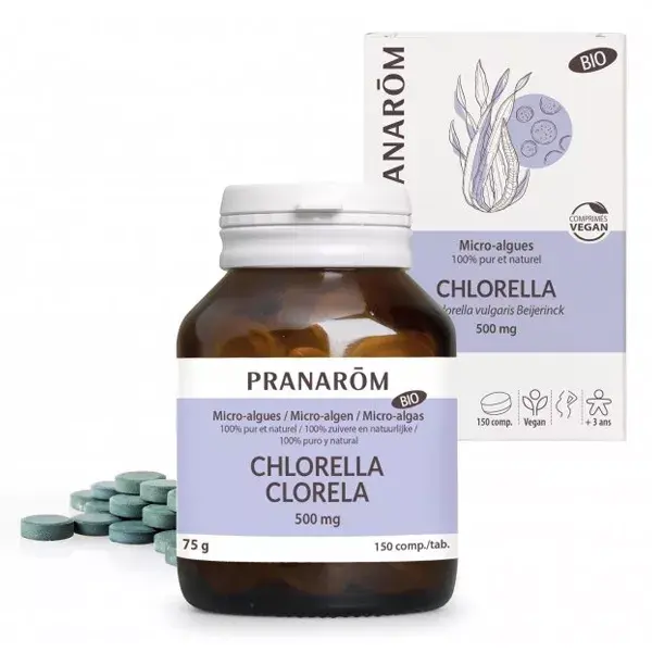 Pranarom Microalgas Clorela Orgânica 150 comprimidos