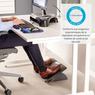 Fellowes Office Suites - Repose-pieds réglable anti-bactérien Microban - surface antidérapante