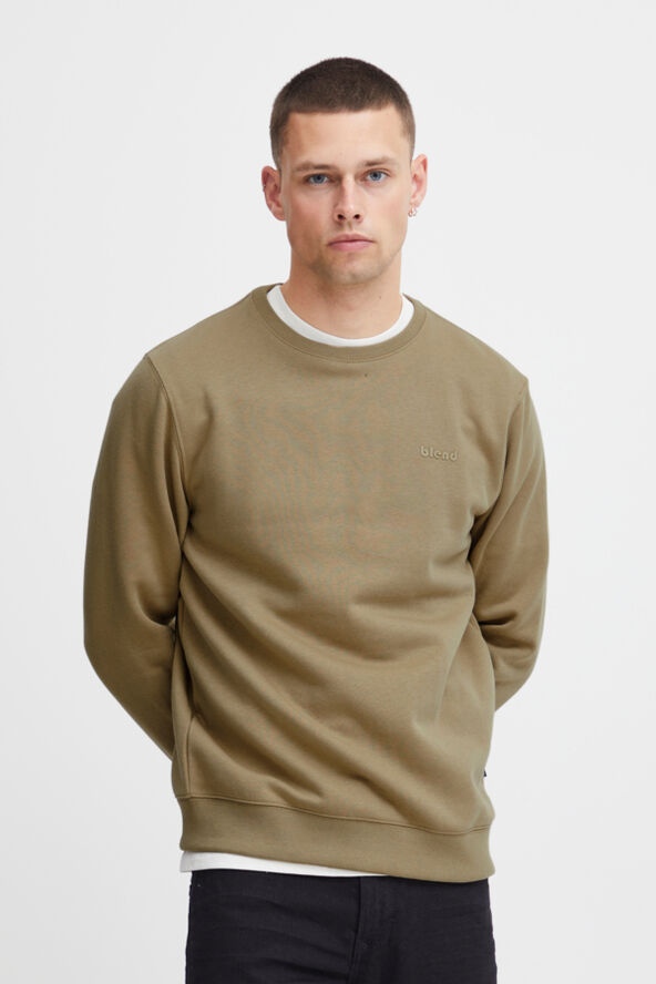 Blend BHDownton Crew neck sweatshirt Regu Lead gray