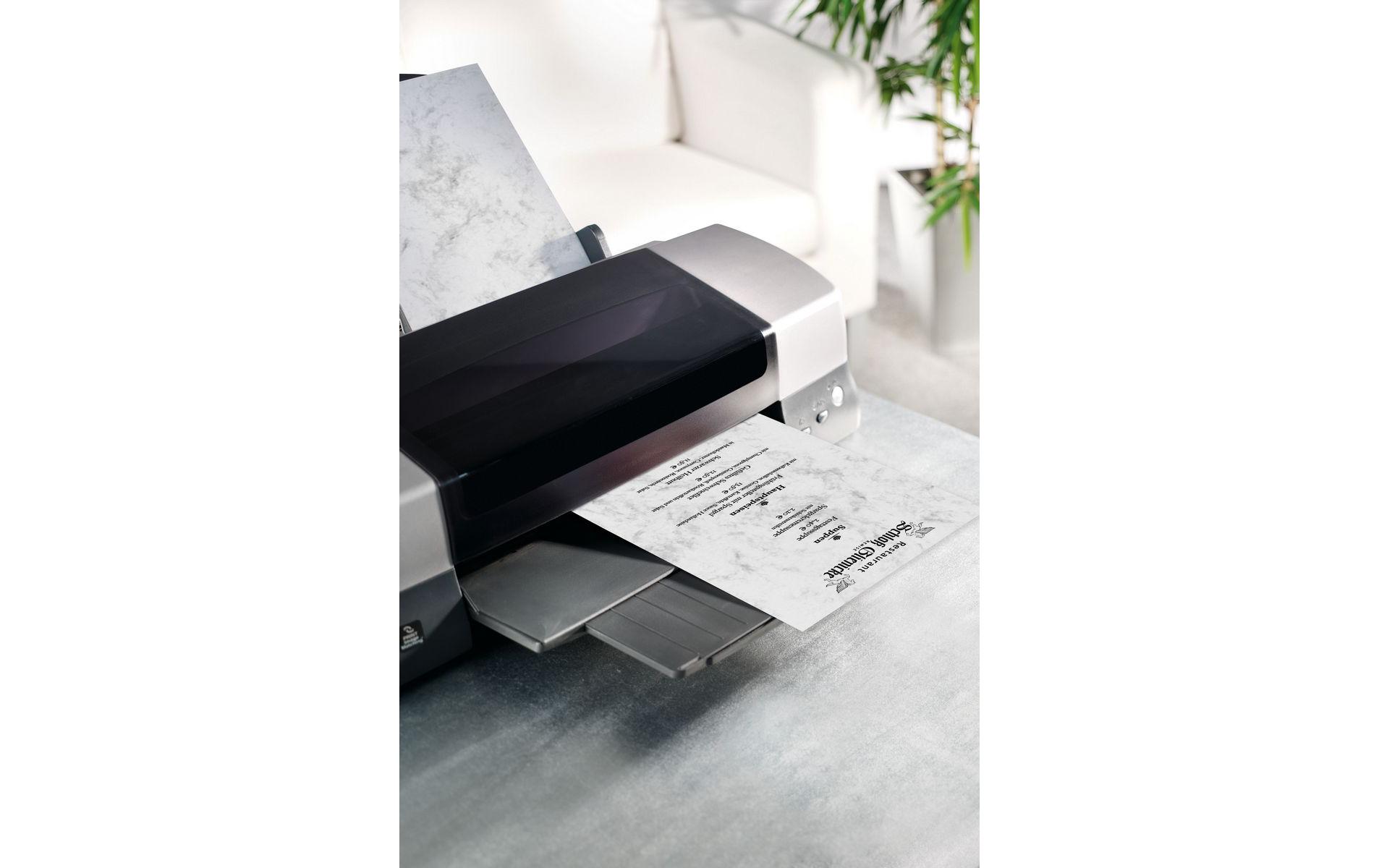 Motivpapier Marmor-Papier A4, 200 g, 50 Blatt, GrauIdeal zum Bedrucken