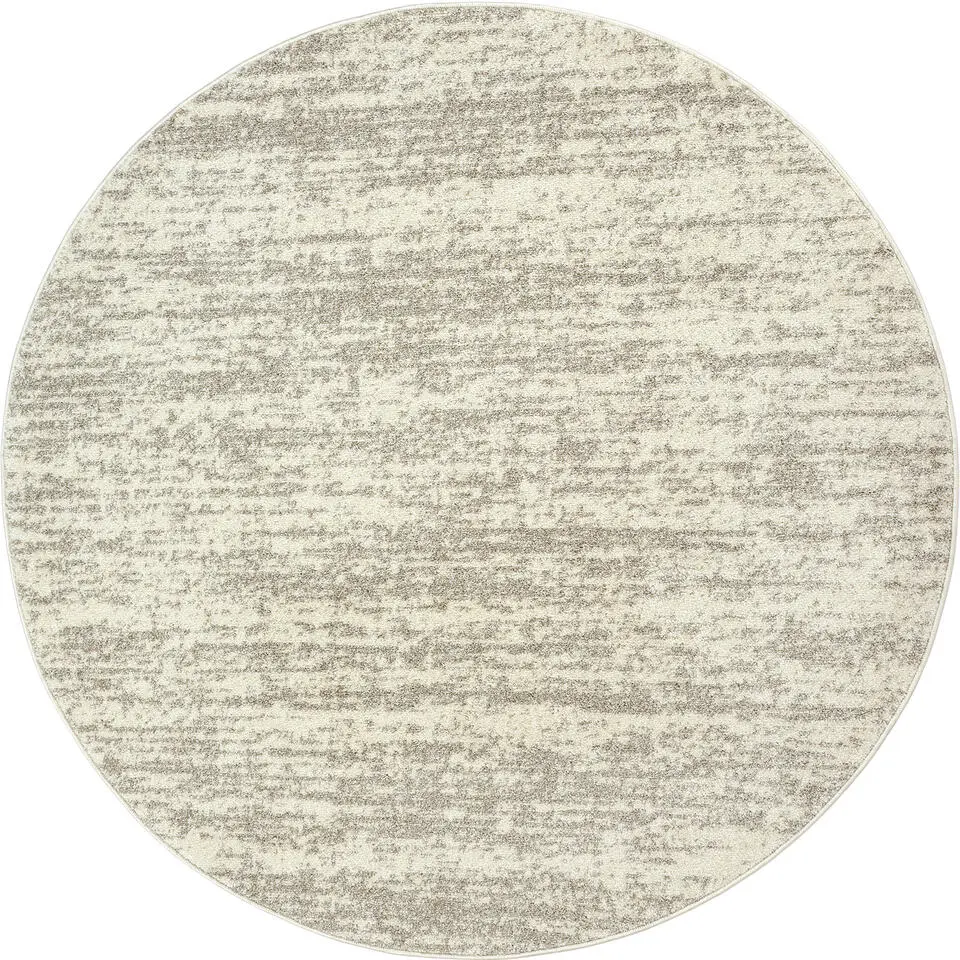 Relax Oslo - Laagpolig Effen Vloerkleed - Creme - 120 CM ROND