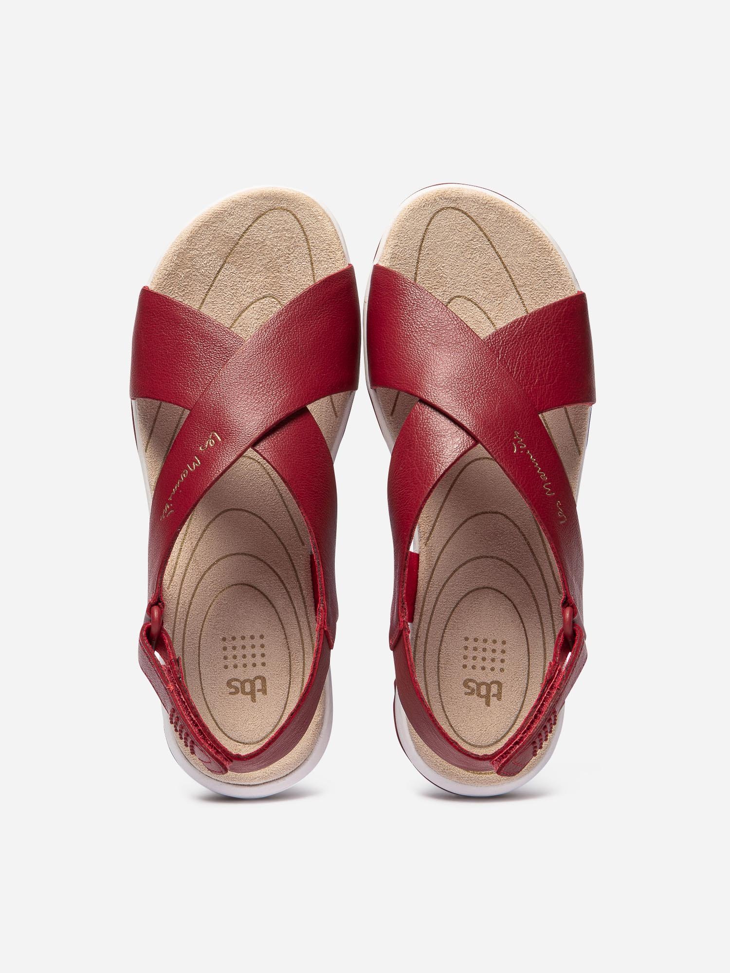 Sandales Femme Semelle Technique Cuir Rouge
