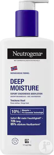 Neutrogena Deep Moisture Lait Corporel Hydratant Pour Peaux Sèches Flacon-Pompe 250ml