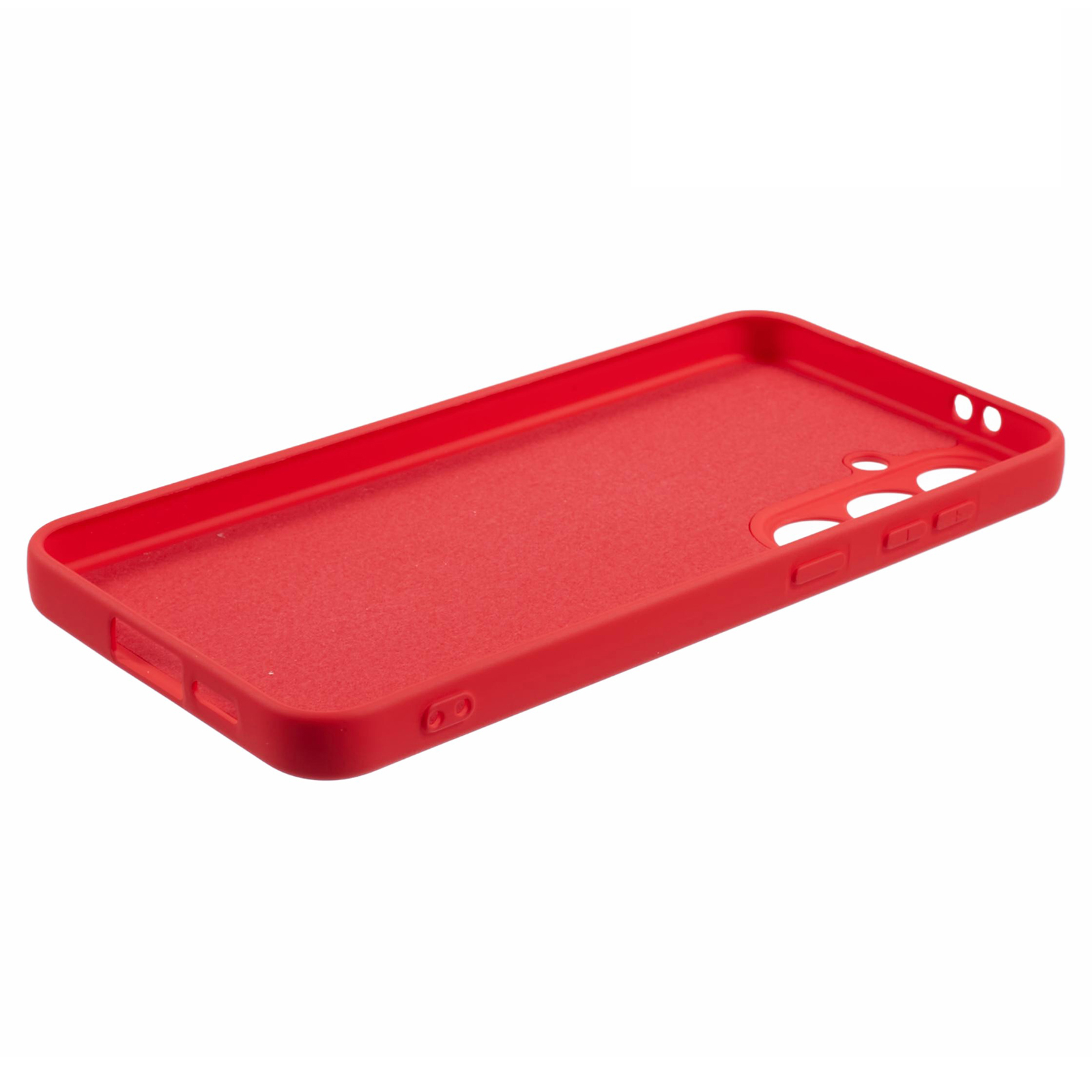 Samsung Galaxy S24 FE Gummi Case Hülle mit Kameraschutz - Rot (Matt)