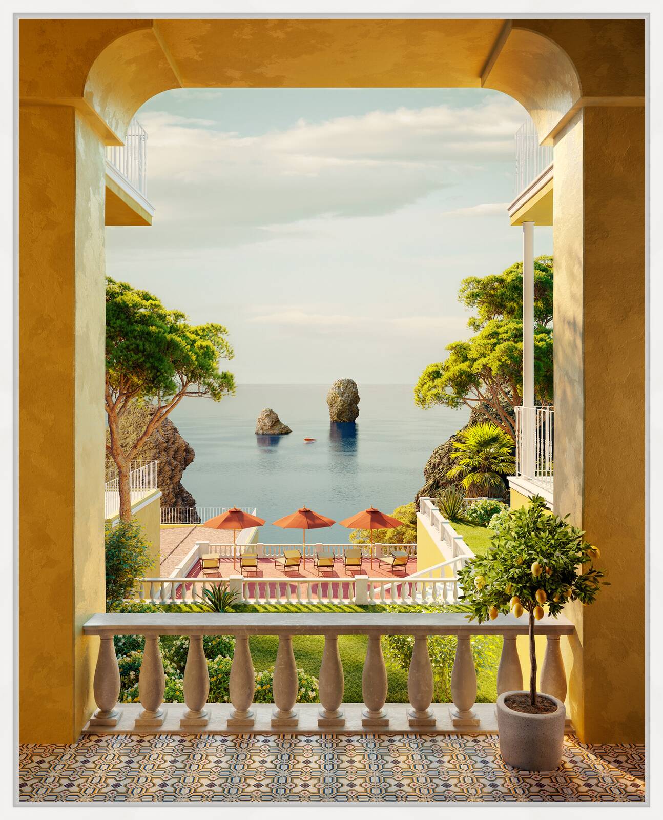 Hotel Positano by Massimo Colonna - Limited Edition. Edition of: 150. Signed.