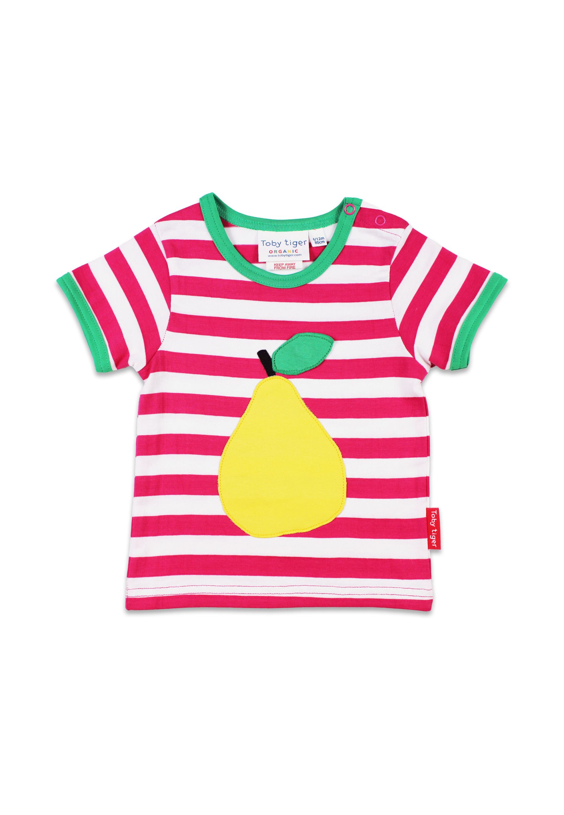 Toby Tiger Kurzarmshirt mit Birnen-Applikation