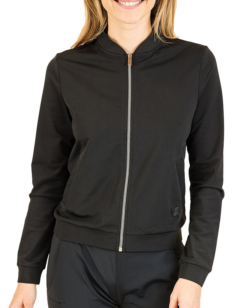 HBT BASICS ESSENTIELS | KIMY BLOUSON UNI BLOUSON FEMME NOIR/ARGENT