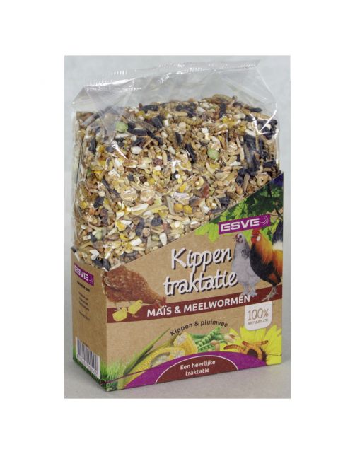 Esve Kippentraktatie - Kippenvoer - Mais Meelwormen 475 g