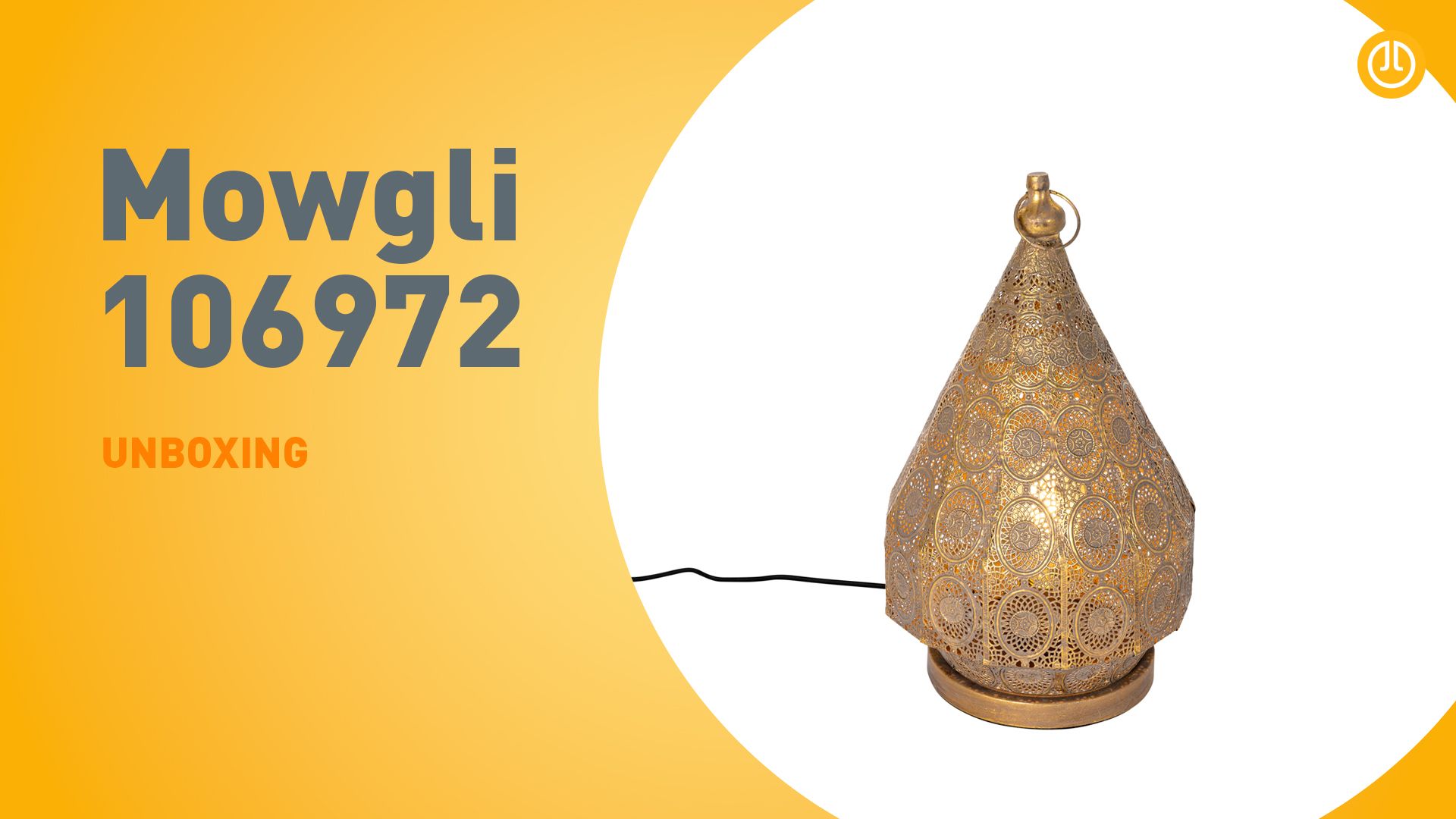 Oosterse tafellamp goud 26 cm - Mowgli