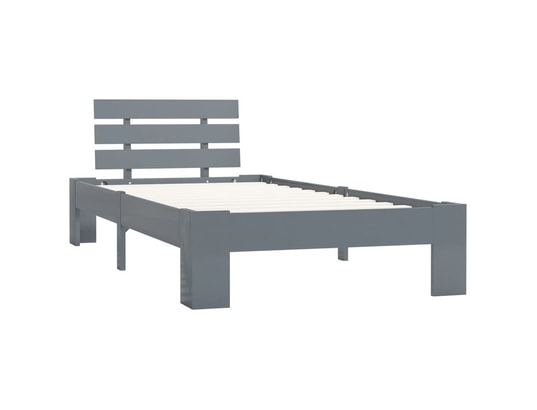 VIDAXL - Sommier  90 x 200 Cadre de lit gris bois de pin massif 90 x 200 cm