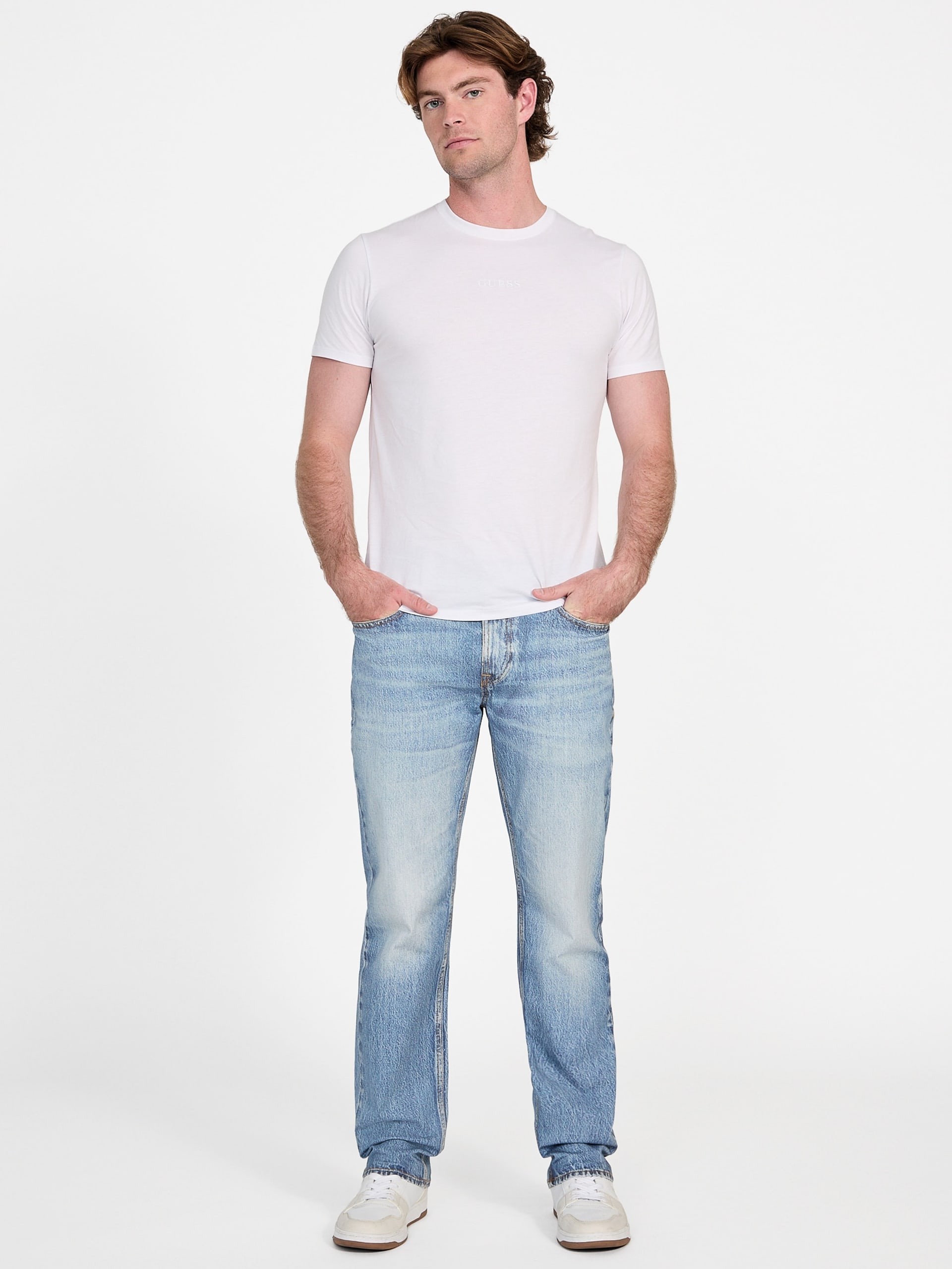 Calça jeans reta slim fit da Eco Angels