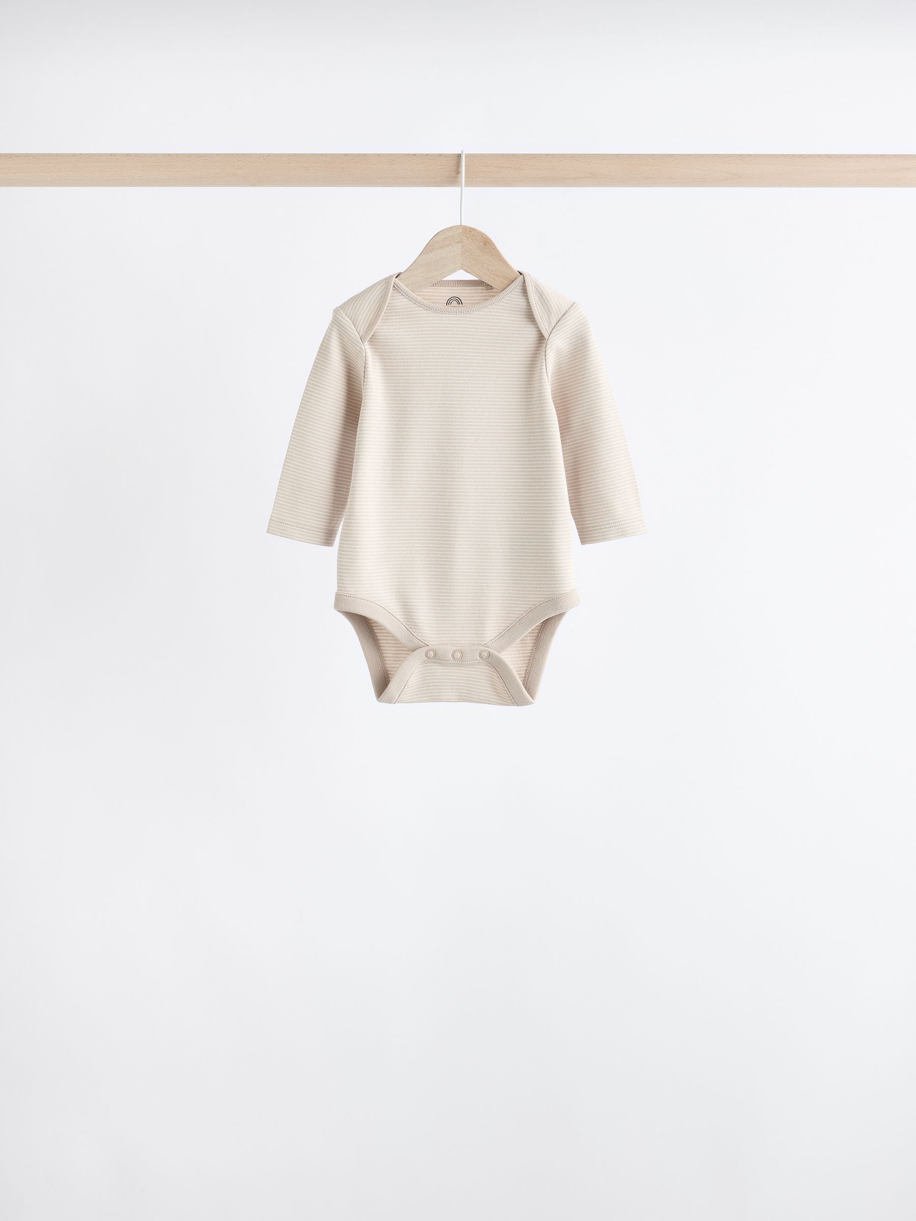 Blauw gestreept - Set van 5 rompers met lange mouwen